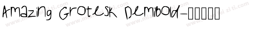 Amazing Grotesk DemiBold字体转换